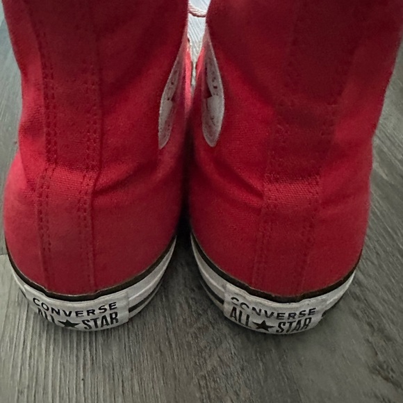 Red Converse High-Tops - Picture 4 of 5